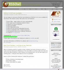Page de téléchargement de RSSOwl